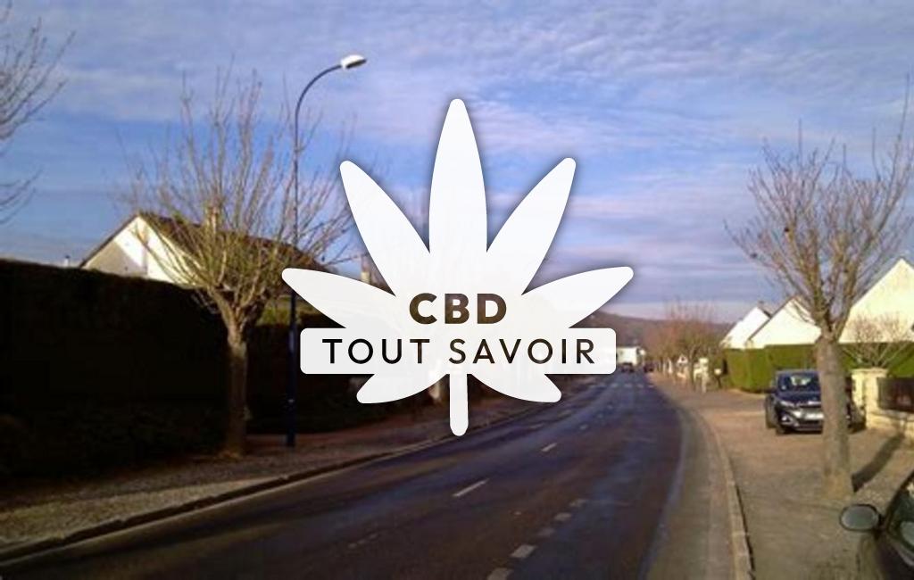 Village à Brancourt-en-Laonnois avec feuille Cannabis CBD