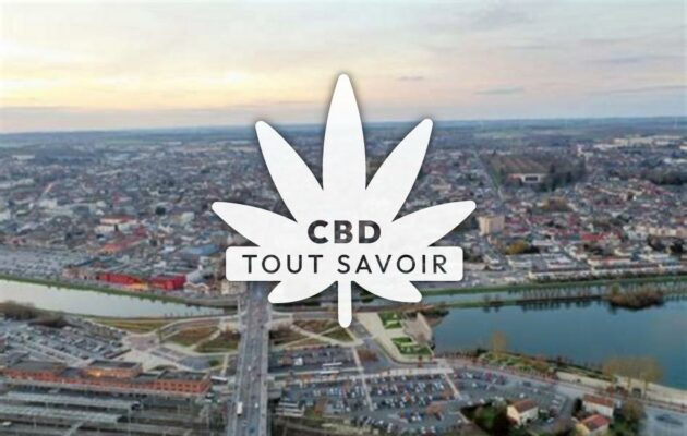 Village à Brancourt-le-Grand avec feuille Cannabis CBD