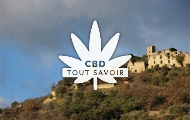 Village à Bras-D'Asse avec feuille Cannabis CBD