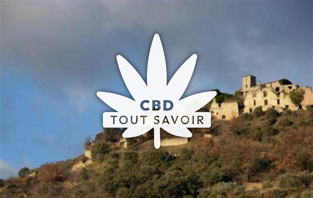 Village à Bras-D'Asse avec feuille Cannabis CBD