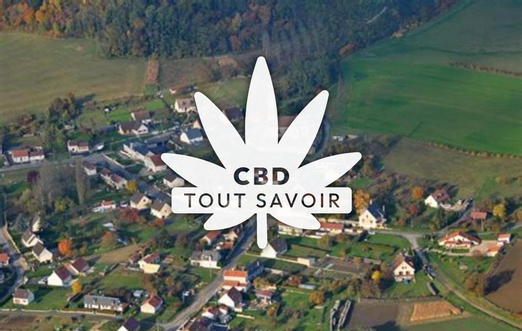 Village à Braye-en-Laonnois avec feuille Cannabis CBD