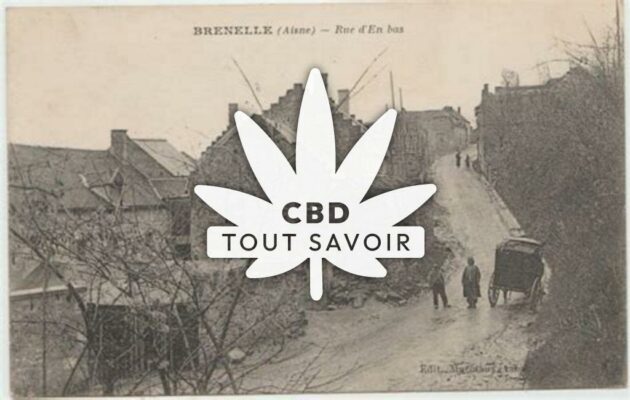 Village à Brenelle avec feuille Cannabis CBD