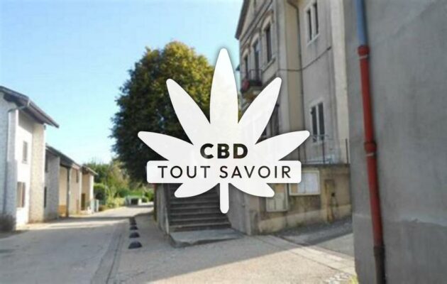 Village à Bressolles avec feuille Cannabis CBD