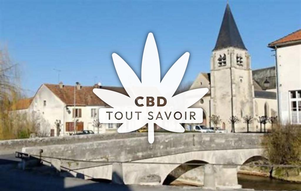 Village à Brie avec feuille Cannabis CBD