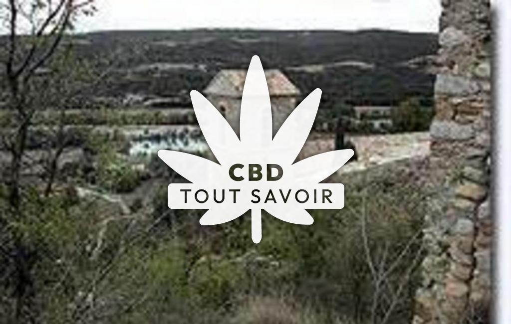 Village à Brunet avec feuille Cannabis CBD