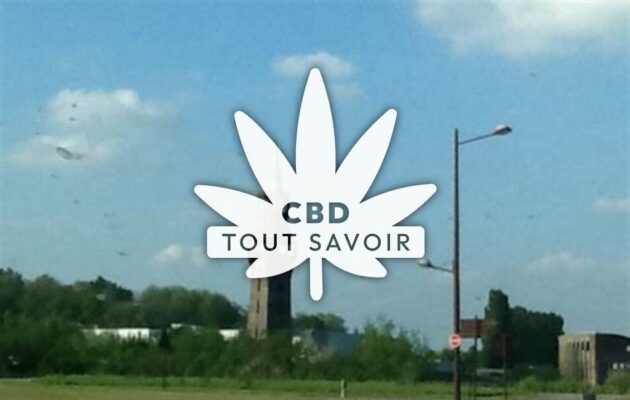 Village à Buire avec feuille Cannabis CBD