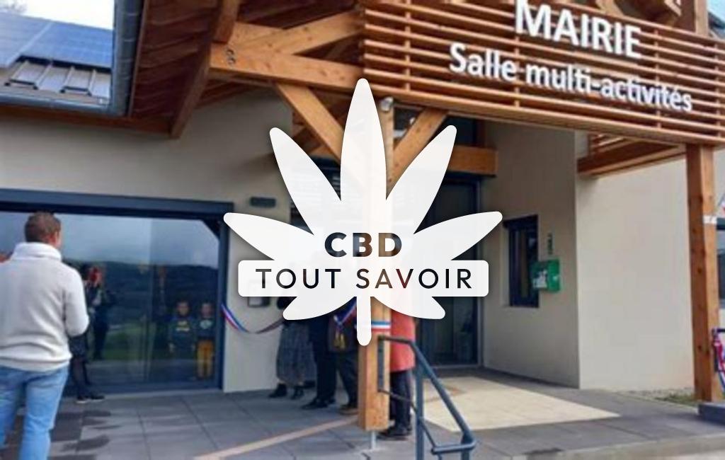 Village à Buissard avec feuille Cannabis CBD