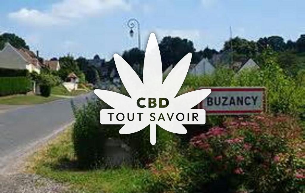 Village à Buzancy avec feuille Cannabis CBD