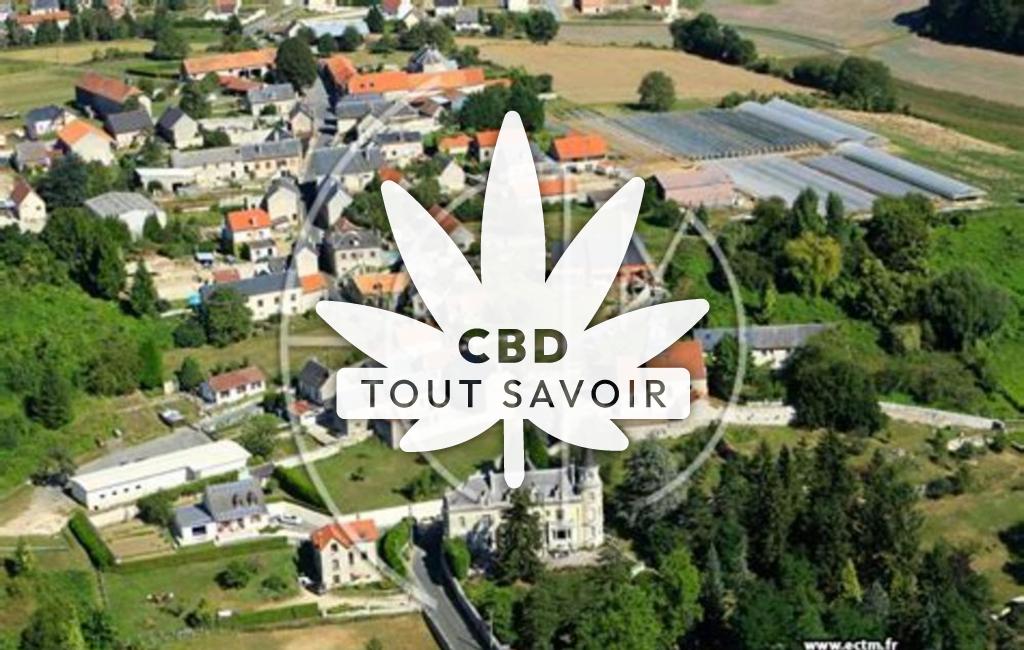 Village à Celles-sur-Aisne avec feuille Cannabis CBD