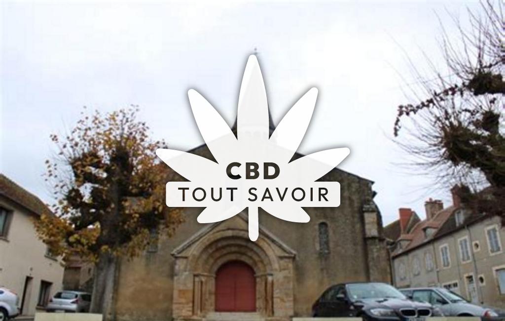 Village à Cerilly avec feuille Cannabis CBD