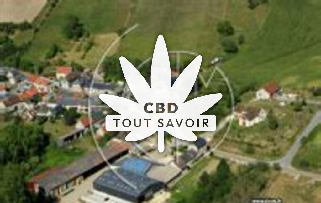 Village à Cerseuil avec feuille Cannabis CBD