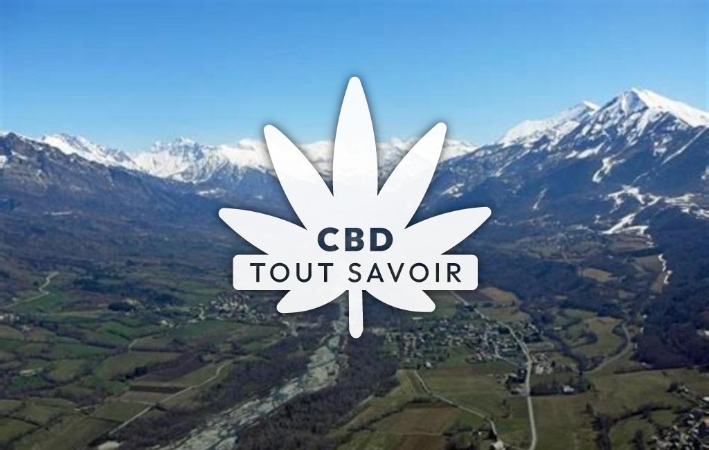 Village à Chabottes avec feuille Cannabis CBD