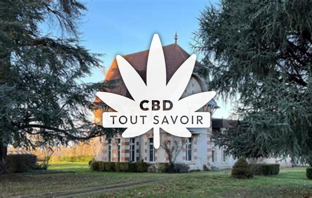 Village à Chamberat avec feuille Cannabis CBD