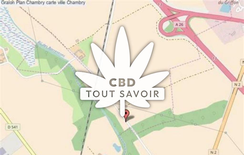 Village à Chambry avec feuille Cannabis CBD