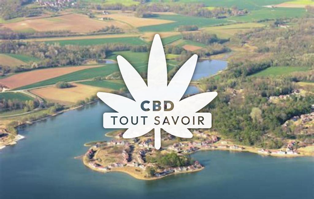 Village à Chamouille avec feuille Cannabis CBD