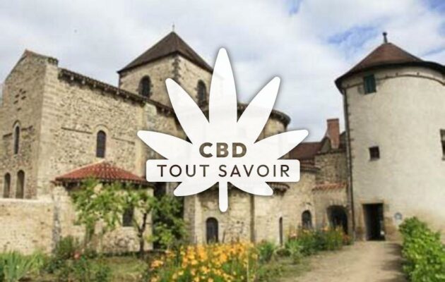 Village à Chantelle avec feuille Cannabis CBD