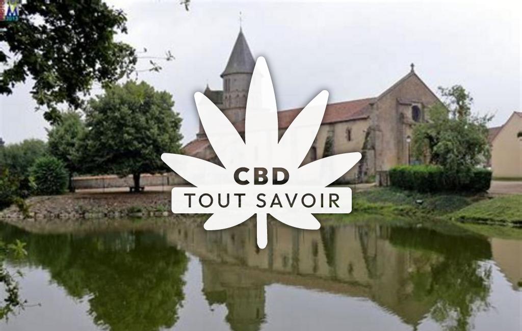 Village à Chappes avec feuille Cannabis CBD