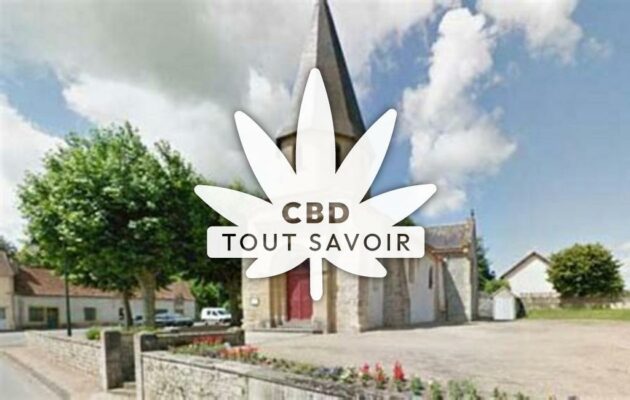 Village à Chassenard avec feuille Cannabis CBD