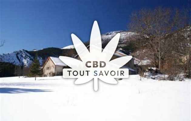 Village à Chateauneuf-D'Oze avec feuille Cannabis CBD