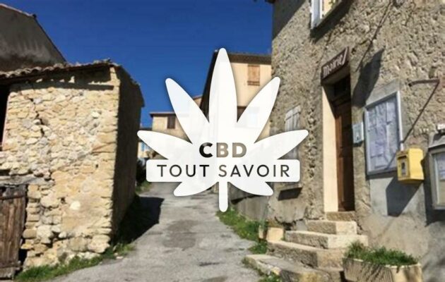 Village à Chateauredon avec feuille Cannabis CBD