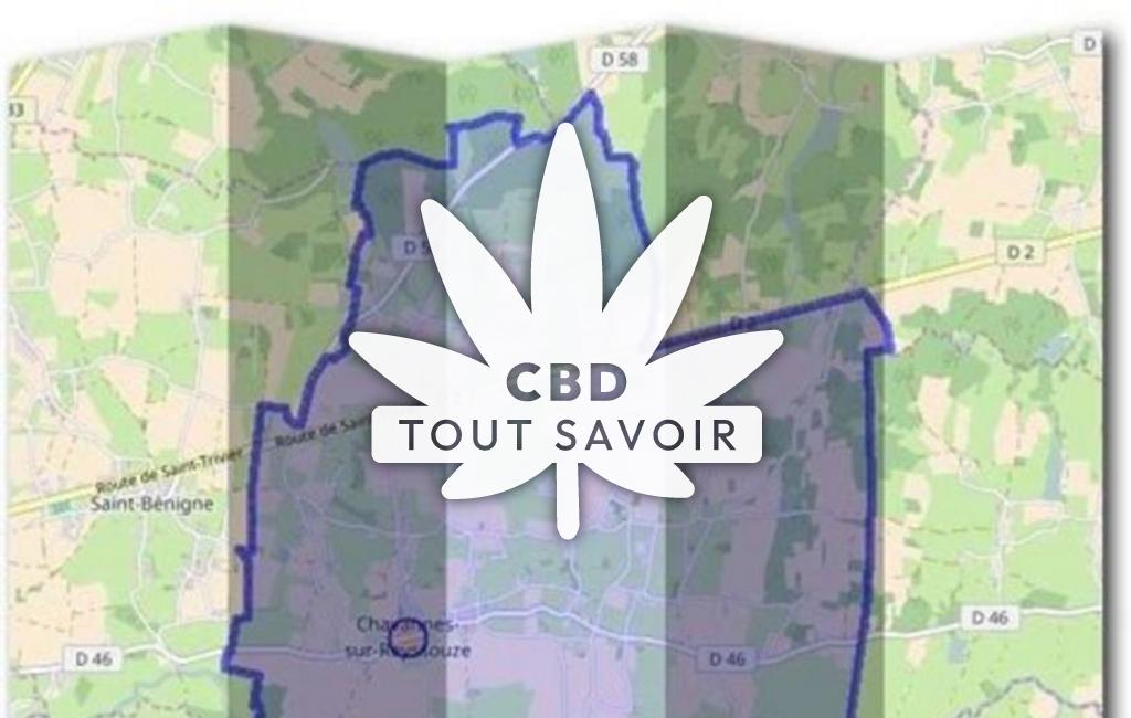 Village à Chavannes-sur-Reyssouze avec feuille Cannabis CBD