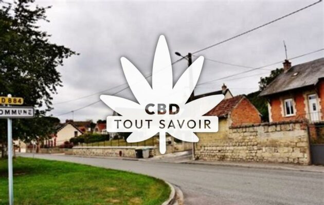 Village à Chavonne avec feuille Cannabis CBD