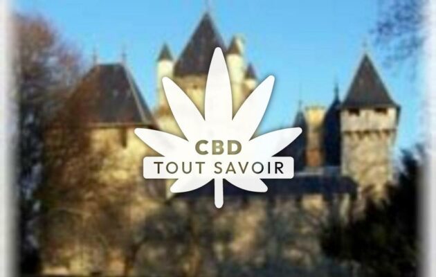 Village à Chazey-sur-Ain avec feuille Cannabis CBD