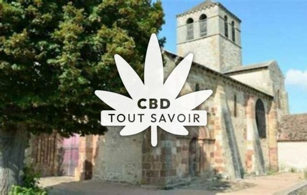 Village à Chemilly avec feuille Cannabis CBD