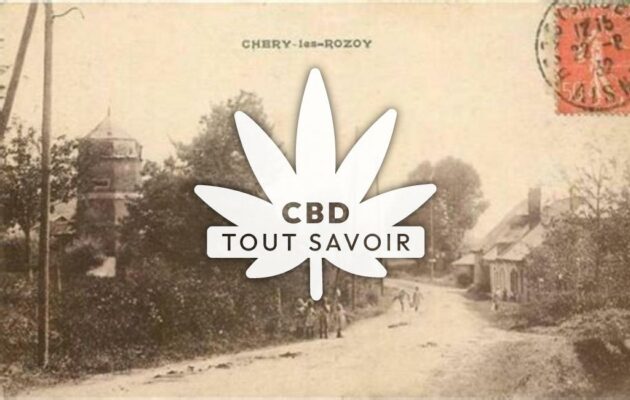 Village à Chery-les-Rozoy avec feuille Cannabis CBD