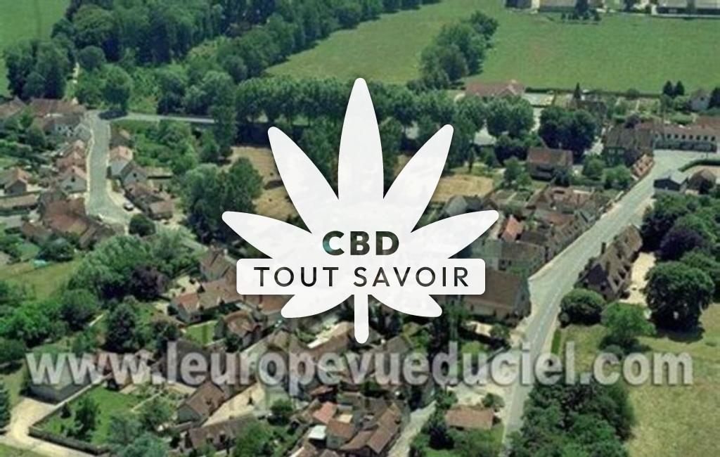 Village à Chevagnes avec feuille Cannabis CBD