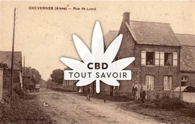 Village à Chevennes avec feuille Cannabis CBD