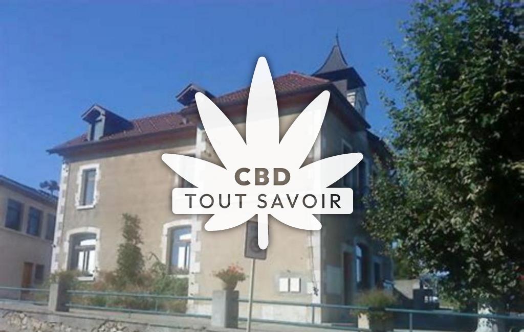 Village à Chevry avec feuille Cannabis CBD