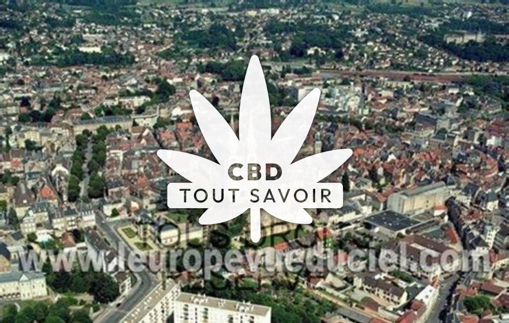 Village à Chezelle avec feuille Cannabis CBD