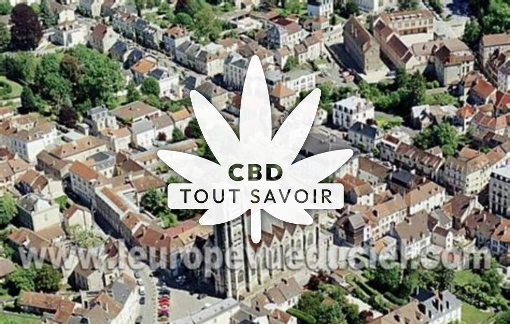 Village à Chierry avec feuille Cannabis CBD