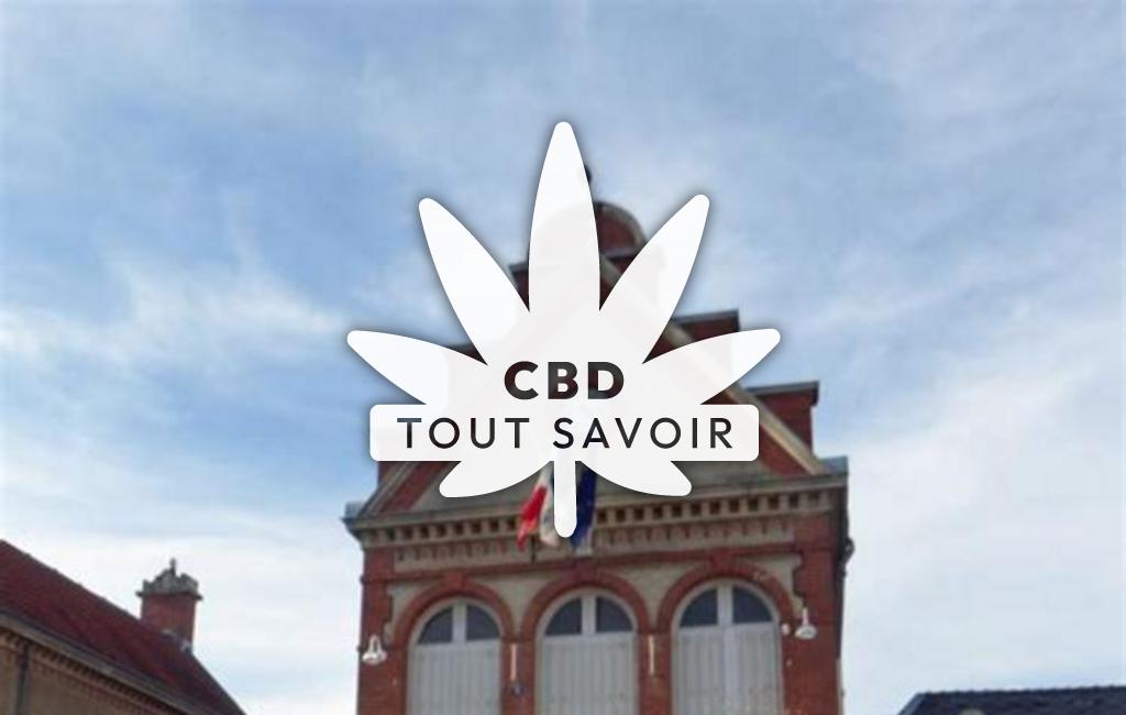 Village à Chigny avec feuille Cannabis CBD