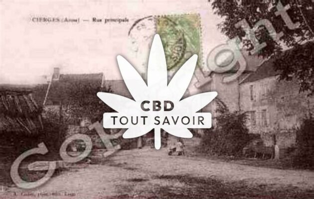 Village à Cierges avec feuille Cannabis CBD