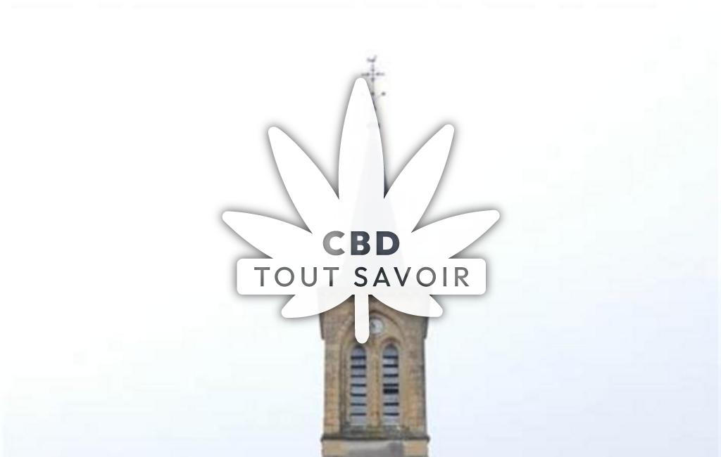 Village à Cindre avec feuille Cannabis CBD