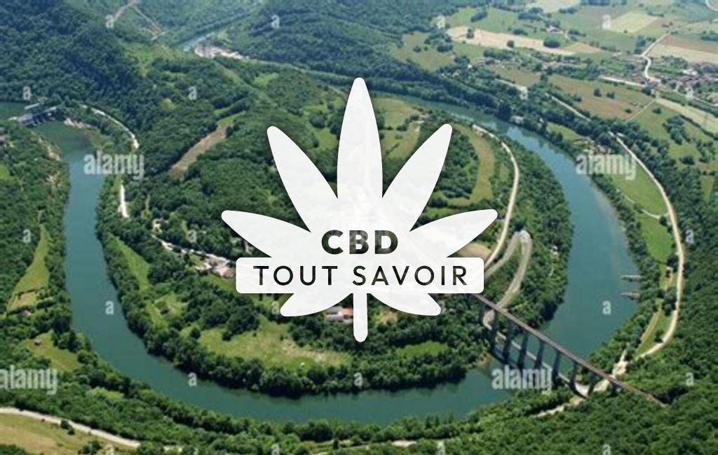 Village à Cize avec feuille Cannabis CBD