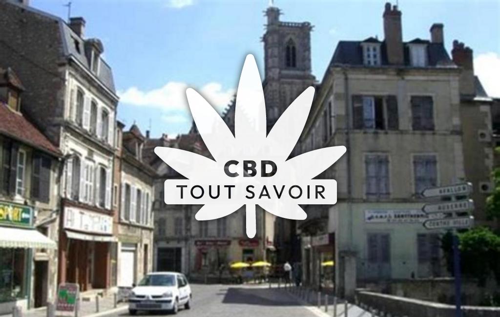 Village à Clamecy avec feuille Cannabis CBD