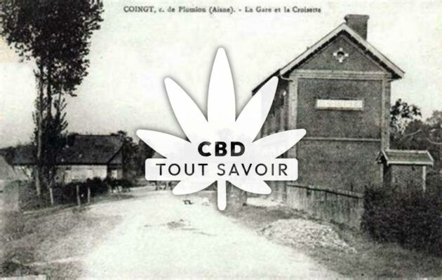 Village à Coingt avec feuille Cannabis CBD