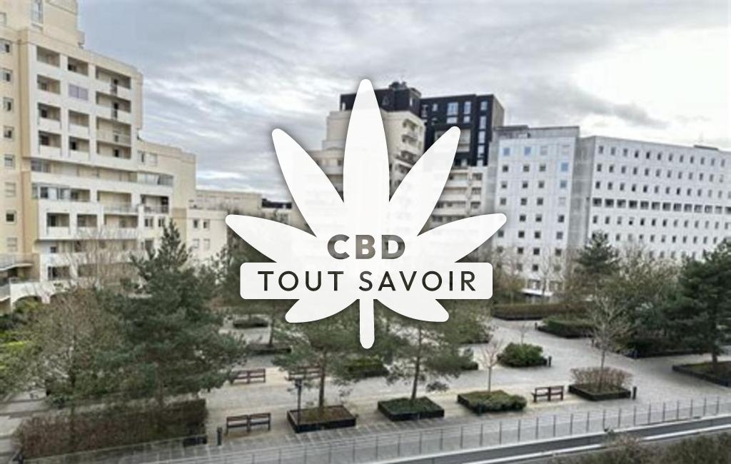 Village à Colombier avec feuille Cannabis CBD