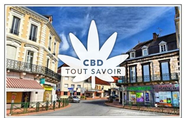 Village à Commentry avec feuille Cannabis CBD