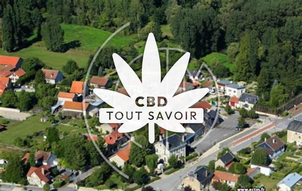 Village à Conde-sur-Suippe avec feuille Cannabis CBD