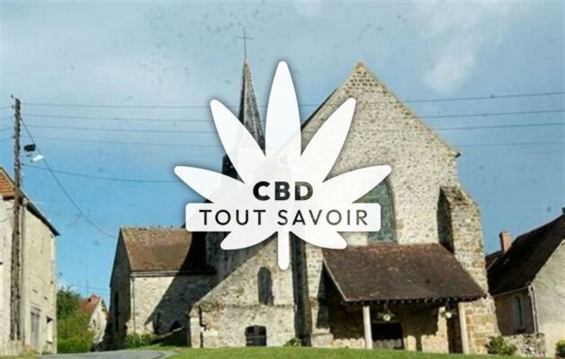 Village à Connigis avec feuille Cannabis CBD