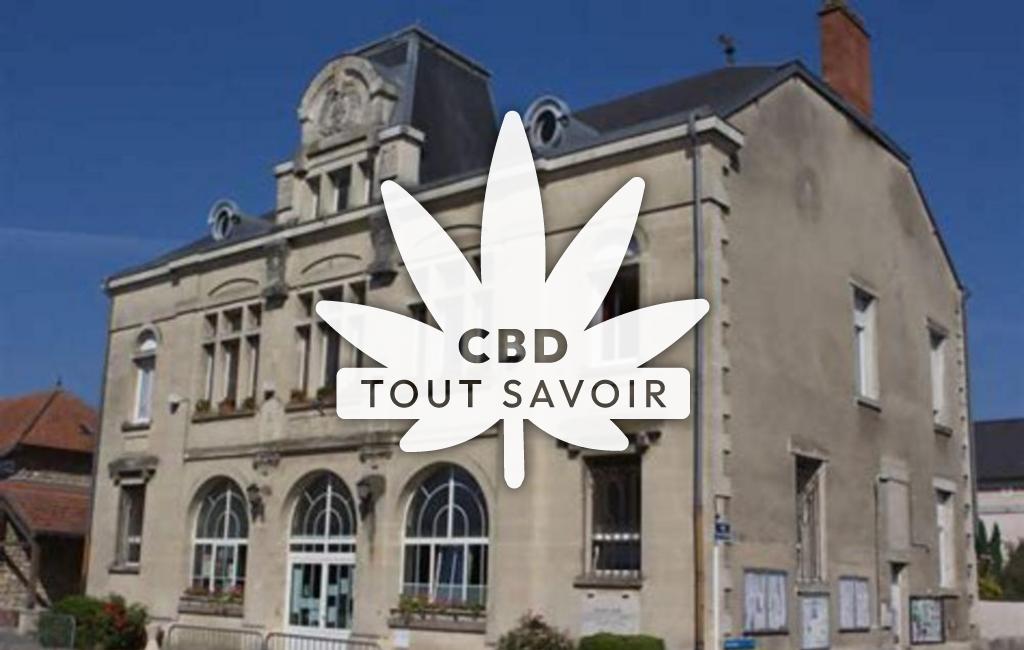 Village à Corbeny avec feuille Cannabis CBD