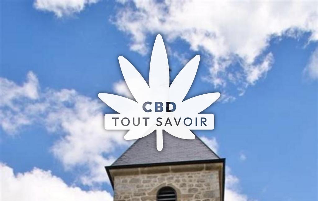 Village à Corlier avec feuille Cannabis CBD