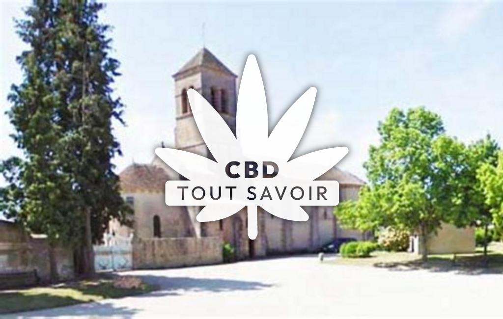 Village à Coulandon avec feuille Cannabis CBD