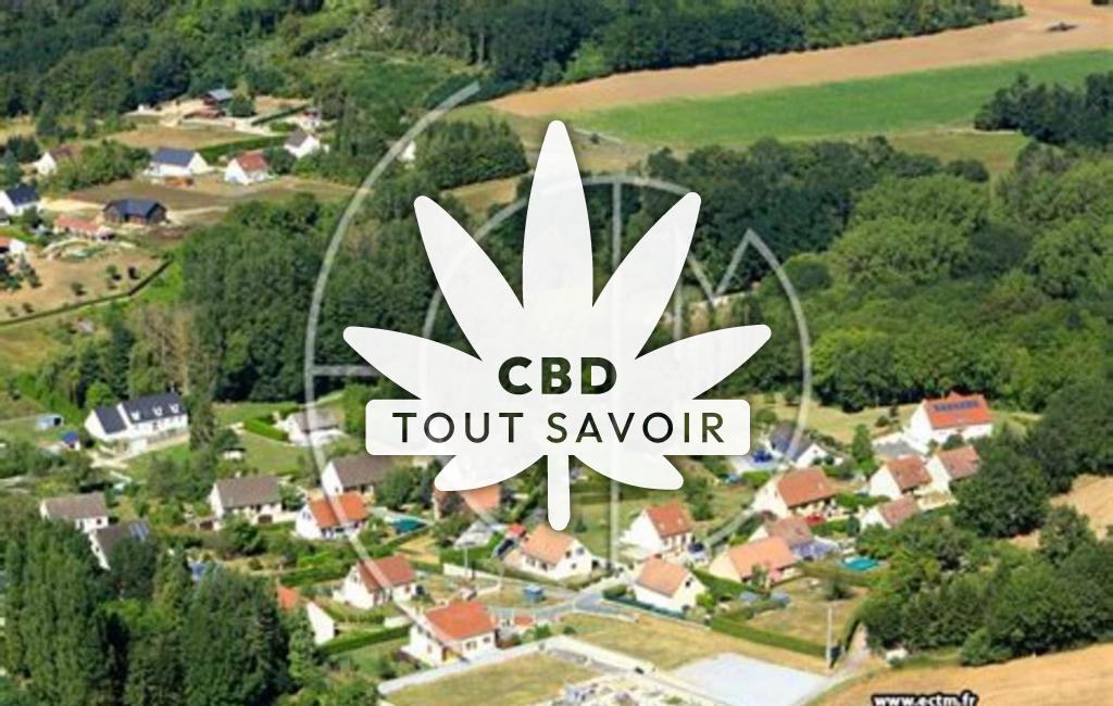 Village à Courcelles-sur-Vesle avec feuille Cannabis CBD