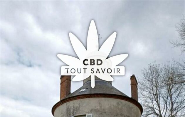 Village à Courmont avec feuille Cannabis CBD