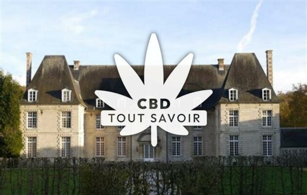 Village à Couvrelles avec feuille Cannabis CBD